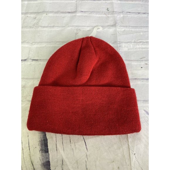 DC Comics Wonder Woman Sequin Logo Knit Cuff Beanie Hat Cap Adult Red